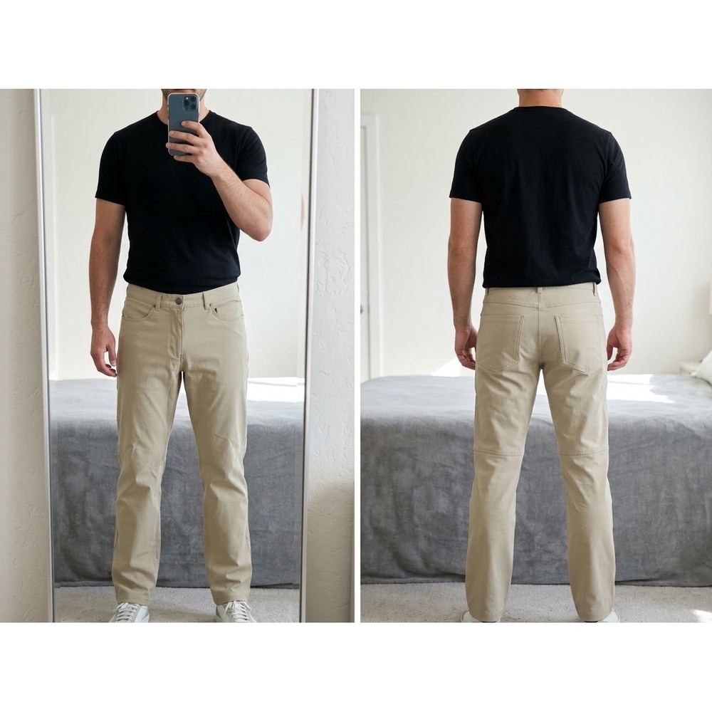 Lululemon ABC Pant Slim Fit 30 Warpstreme Tan Khaki Mens LM5ADCS 28 Inseam